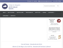Tablet Screenshot of colegioabogadosavo.org.ar